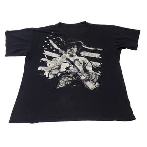 Jimi Hendrix American Flag Graphic Tee Rock Music Legend T-shirt Mens XL